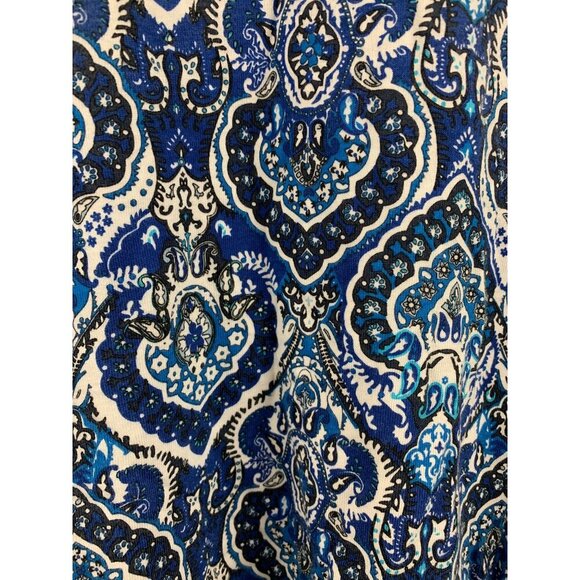 Giuliana Rancic Blue & White Paisley Sleeveless Tank Top S - Picture 2 of 5